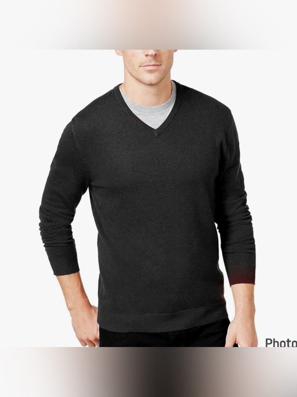 SIZE XL NWT MENS ALFANI VNECK MERINO BLEND SWEATER